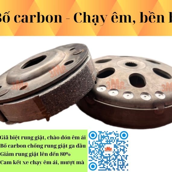 Bố carbon chống rung giật ga đầu xe máy