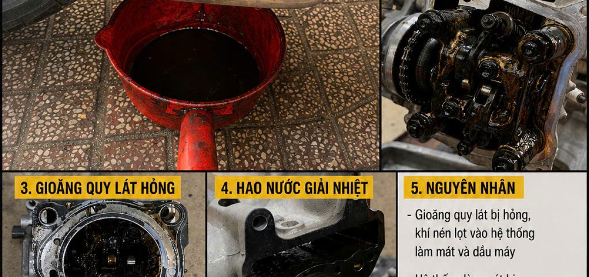 hao nhớt và hao nước giải nhiệt